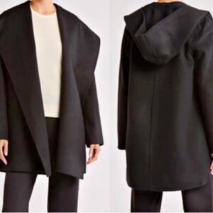 Forever 21 Black Hooded Cape Jacket